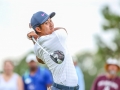 August 19, 2018: C.T. Pan watches his tee shot from the 18th tee box during the final round of the Wyndham Championship at Sedgefield Country Club in Greensboro, NC. Jonathan Huff/CSM