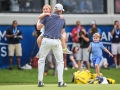 August 19, 2018: Brandt Snedeker is joined by his family to celebrate him winning the Wyndham Championship at Sedgefield Country Club in Greensboro, NC. Jonathan Huff/CSM